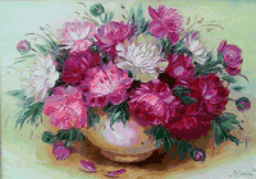 Цветы - пионы, цветы, букет - предпросмотр