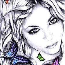 Схема вышивки «девушка»