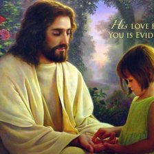 Схема вышивки «Иисус и девочка»