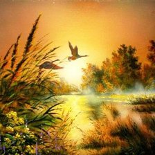 Схема вышивки «Пейзаж»