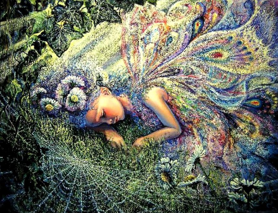 Грезы 6 - девушка, бабочка - оригинал