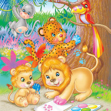 Схема вышивки «художники»