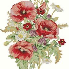 Схема вышивки «маки»