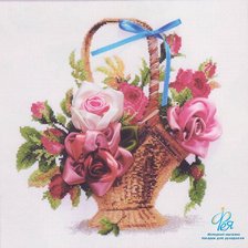 Схема вышивки «Розы в корзинке»