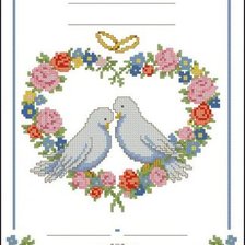 Схема вышивки «Голуби»