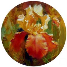 Схема вышивки «Ирис оранж»