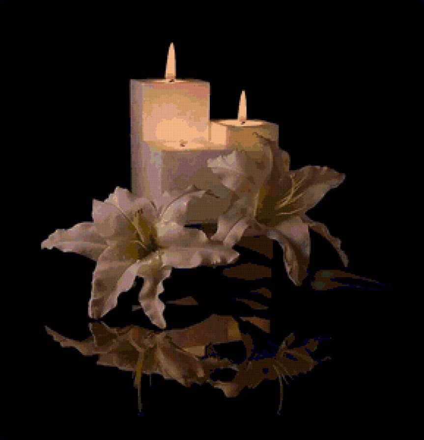 Тишина - натюрморт, свечи - предпросмотр