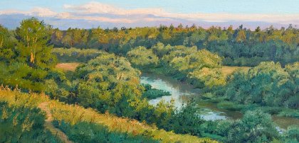 Дали - пейзаж, лето, река - оригинал