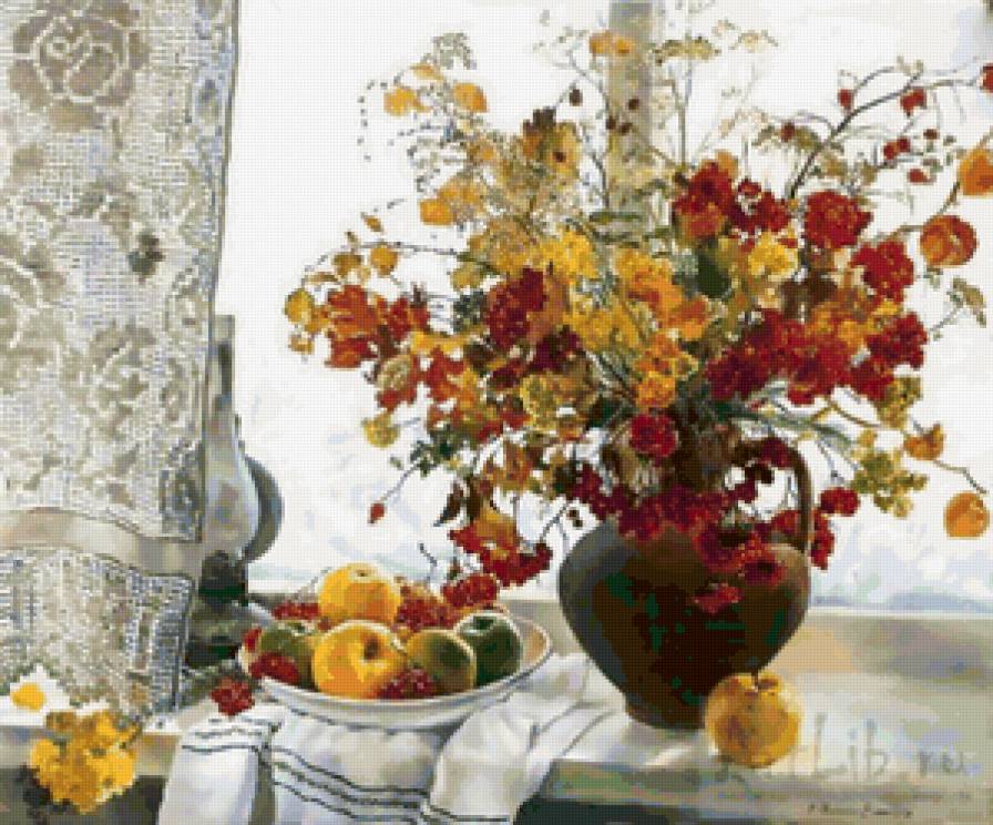 №25235 - цветы, натюрморт, букет - предпросмотр