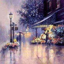 Схема вышивки «Дождливый вечер»