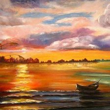 Схема вышивки «Закат»