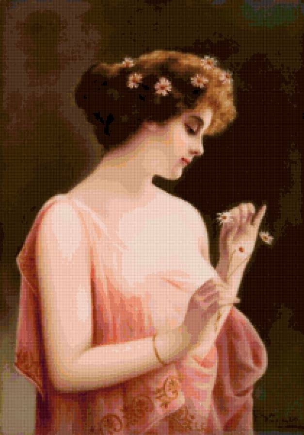 портрет девушки - картина, портрет, , живопись, искусство - предпросмотр