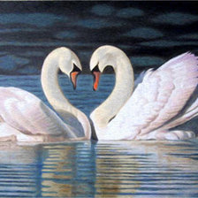 Схема вышивки «лебеди 2»