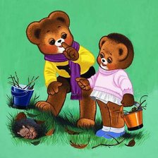 Схема вышивки «мишки»