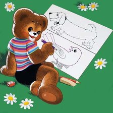 Схема вышивки «мишки»