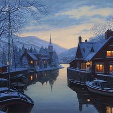 Схема вышивки «Серия "Пейзаж. Зима"»