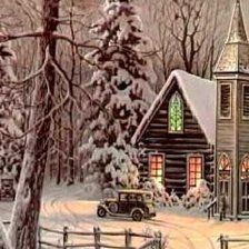 Схема вышивки «зима»