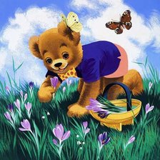 Схема вышивки «мишки»