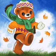 Схема вышивки «мишки»