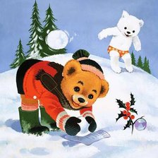 Схема вышивки «мишки»