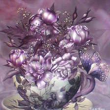 Схема вышивки «серия"Цветочная мистерия"Кэрола  Кавалариса»