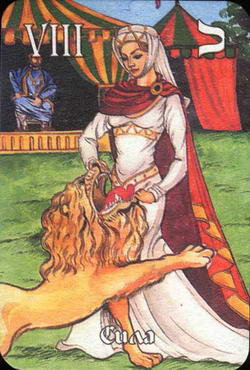 Таро "Сила" - сила, карта, женщина, лев, таро - оригинал
