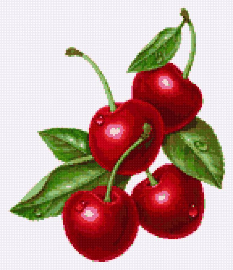 Вишенки - панно, вишенка, ягодки, ягоды, вишенки, фрукты - предпросмотр