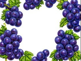 Вышитая салфетка - салфетка, салфетки, ягодки, виноград, фрукты, ягоды - оригинал