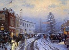 Схема вышивки «зимний город»