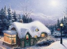 домик зимой