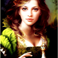 Схема вышивки «девушка»