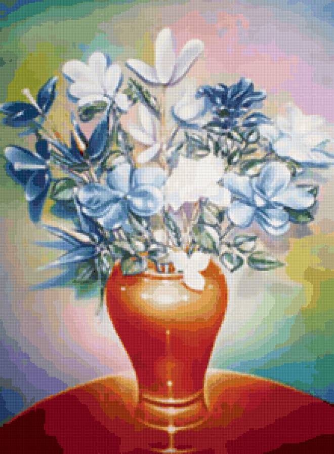 Серия "Букет" - васильки, цветы, букет - предпросмотр