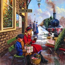 Схема вышивки «На вокзале»