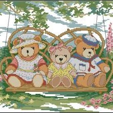 Схема вышивки «мишки»