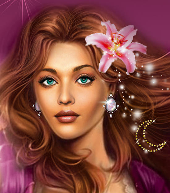 лиловая девушка - красавицы, девушки - оригинал