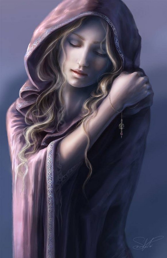 девушка - тоска, фэнтези, чувства, взгляд, девушка, лица, люди - оригинал