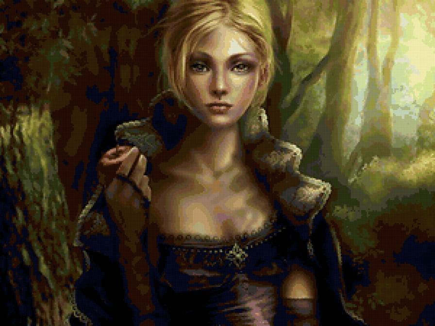 девушка - взгляд, фэнтези, люди, лица, девушка, чувства, тоска - предпросмотр