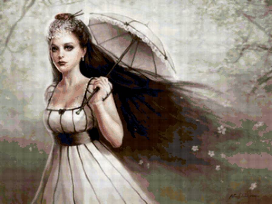 девушка - взгляд, девушка, тоска, фэнтези, чувства, лица, люди - предпросмотр