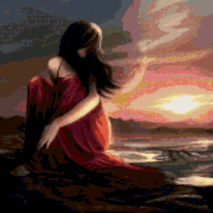 девушка - фэнтези, тоска, люди, чувства, девушка, лица, взгляд - предпросмотр