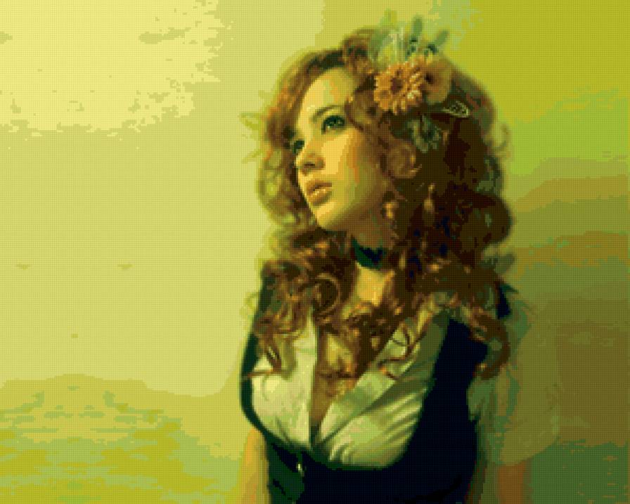 девушка - чувства, люди, девушка, фэнтези, взгляд, лица, тоска - предпросмотр