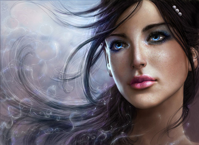 девушка - люди, чувства, фэнтези, взгляд, тоска, девушка, лица - оригинал