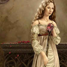 Схема вышивки «девушка»