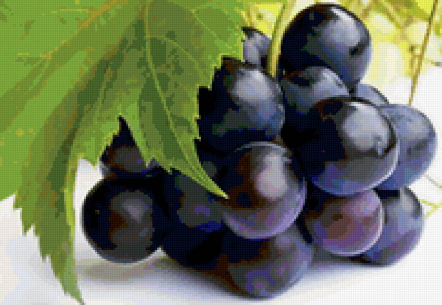 натюрморт - натюрморт, виноград, ягоды - предпросмотр