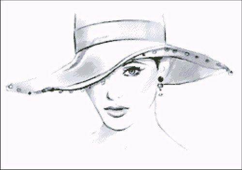 леди - дама, шляпка, взгляд, девушка - оригинал