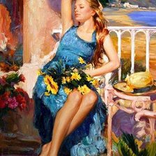 Схема вышивки «девушка»