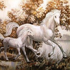 Схема вышивки «Рядом с мамочкой»