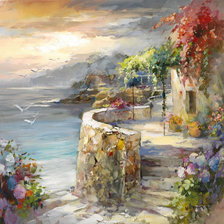 Схема вышивки «Берег моря»