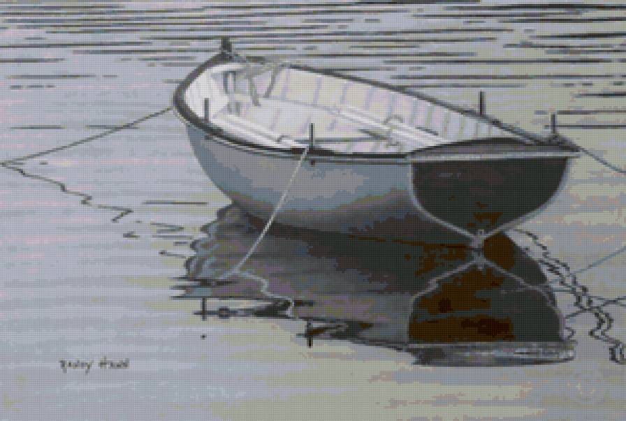 лодочка - лодка, море, природа, пейзаж, озеро - предпросмотр