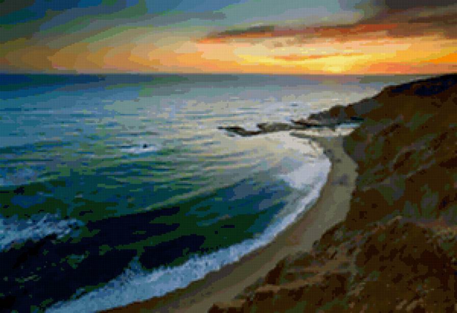 морской пейзаж - вечер, море, пейзаж - предпросмотр