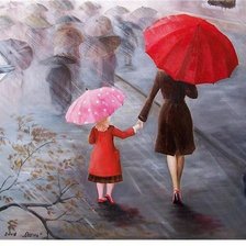 Схема вышивки «в дождь»